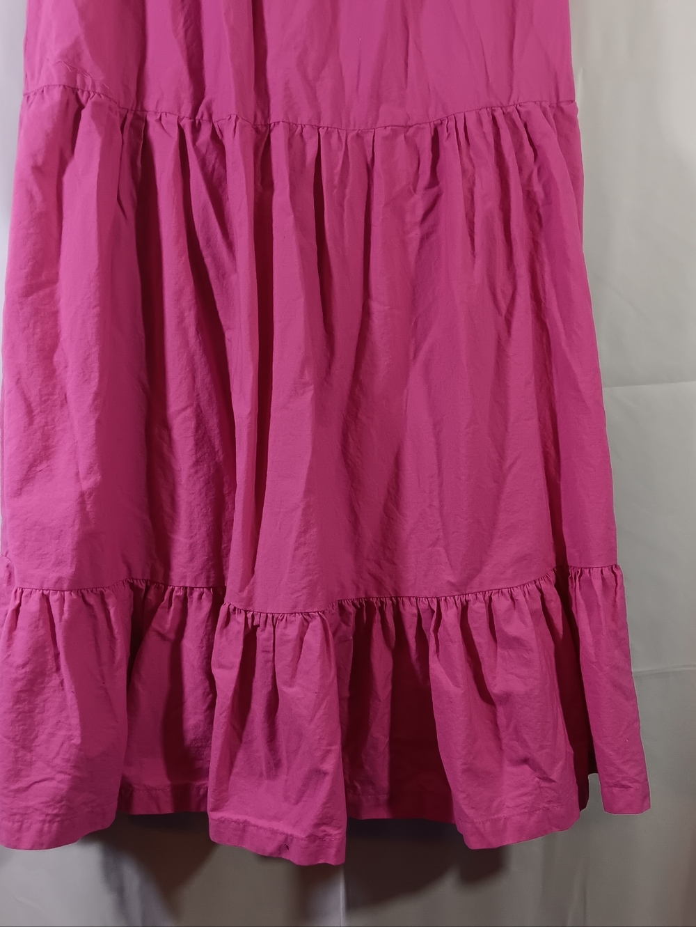 Japna Womens Small Pink Tiered Maxi Skirt Ruffle Boho Peasant Coastal Cottage - Picture 3 of 7